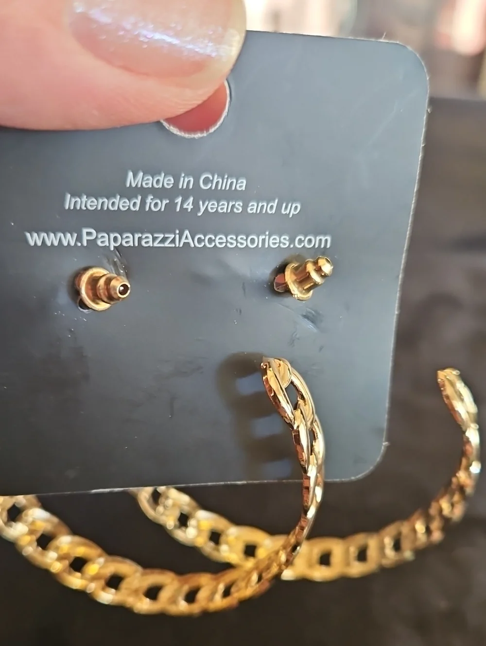 Paparazzi Gold Chain-Link Hoop Earrings - NWT